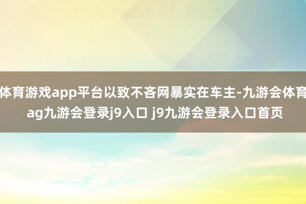 体育游戏app平台以致不吝网暴实在车主-九游会体育 ag九游会登录j9入口 j9九游会登录入口首页