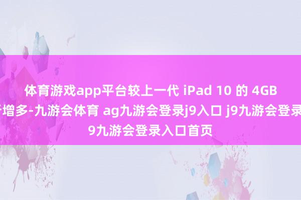 体育游戏app平台较上一代 iPad 10 的 4GB 内存有所增多-九游会体育 ag九游会登录j9入口 j9九游会登录入口首页