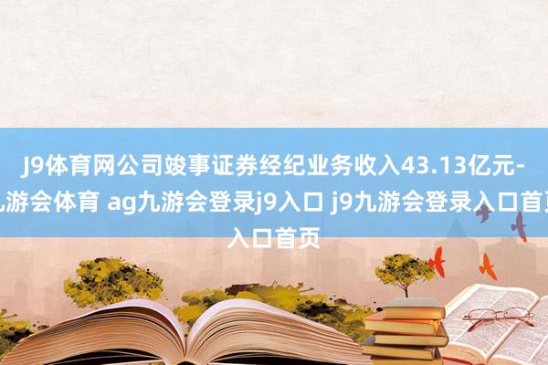 J9体育网公司竣事证券经纪业务收入43.13亿元-九游会体育 ag九游会登录j9入口 j9九游会登录入口首页