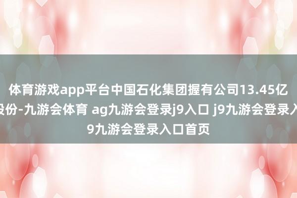 体育游戏app平台中国石化集团握有公司13.45亿股H股股份-九游会体育 ag九游会登录j9入口 j9九游会登录入口首页