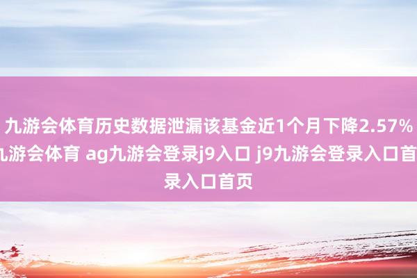 九游会体育历史数据泄漏该基金近1个月下降2.57%-九游会体育 ag九游会登录j9入口 j9九游会登录入口首页