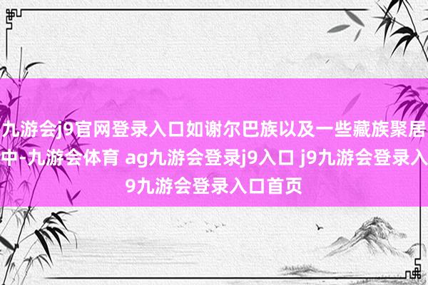 九游会j9官网登录入口如谢尔巴族以及一些藏族聚居的墟落中-九游会体育 ag九游会登录j9入口 j9九游会登录入口首页