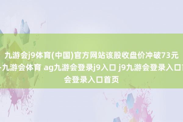 九游会j9体育(中国)官方网站该股收盘价冲破73元/股-九游会体育 ag九游会登录j9入口 j9九游会登录入口首页