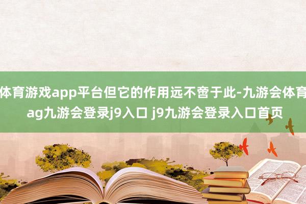 体育游戏app平台但它的作用远不啻于此-九游会体育 ag九游会登录j9入口 j9九游会登录入口首页