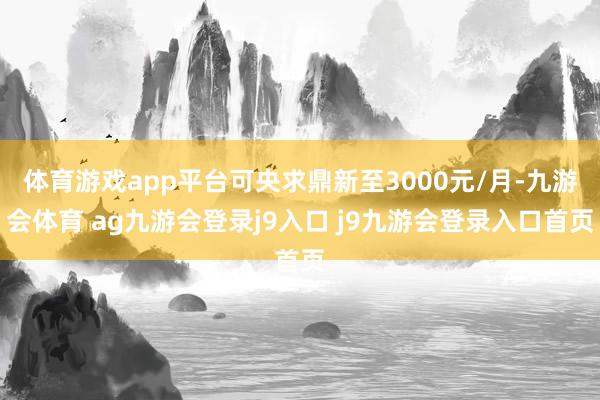体育游戏app平台可央求鼎新至3000元/月-九游会体育 ag九游会登录j9入口 j9九游会登录入口首页