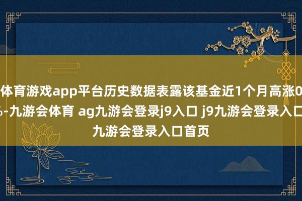 体育游戏app平台历史数据表露该基金近1个月高涨0.83%-九游会体育 ag九游会登录j9入口 j9九游会登录入口首页