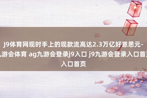 J9体育网现时手上的现款流高达2.3万亿好意思元-九游会体育 ag九游会登录j9入口 j9九游会登录入口首页