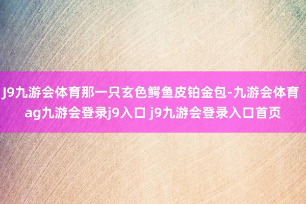 J9九游会体育那一只玄色鳄鱼皮铂金包-九游会体育 ag九游会登录j9入口 j9九游会登录入口首页