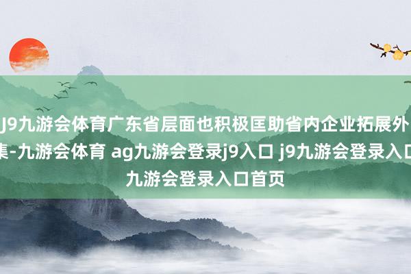 J9九游会体育广东省层面也积极匡助省内企业拓展外贸市集-九游会体育 ag九游会登录j9入口 j9九游会登录入口首页