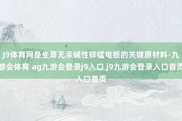J9体育网是坐蓐无汞碱性锌锰电板的关键原材料-九游会体育 ag九游会登录j9入口 j9九游会登录入口首页