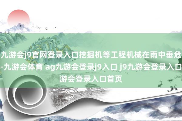 九游会j9官网登录入口挖掘机等工程机械在雨中垂危功课-九游会体育 ag九游会登录j9入口 j9九游会登录入口首页